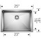 Blanco Cuvee 25 in. Undermount Single Basin Stainless Steel Kitchen Sink 524752 - alternate 4